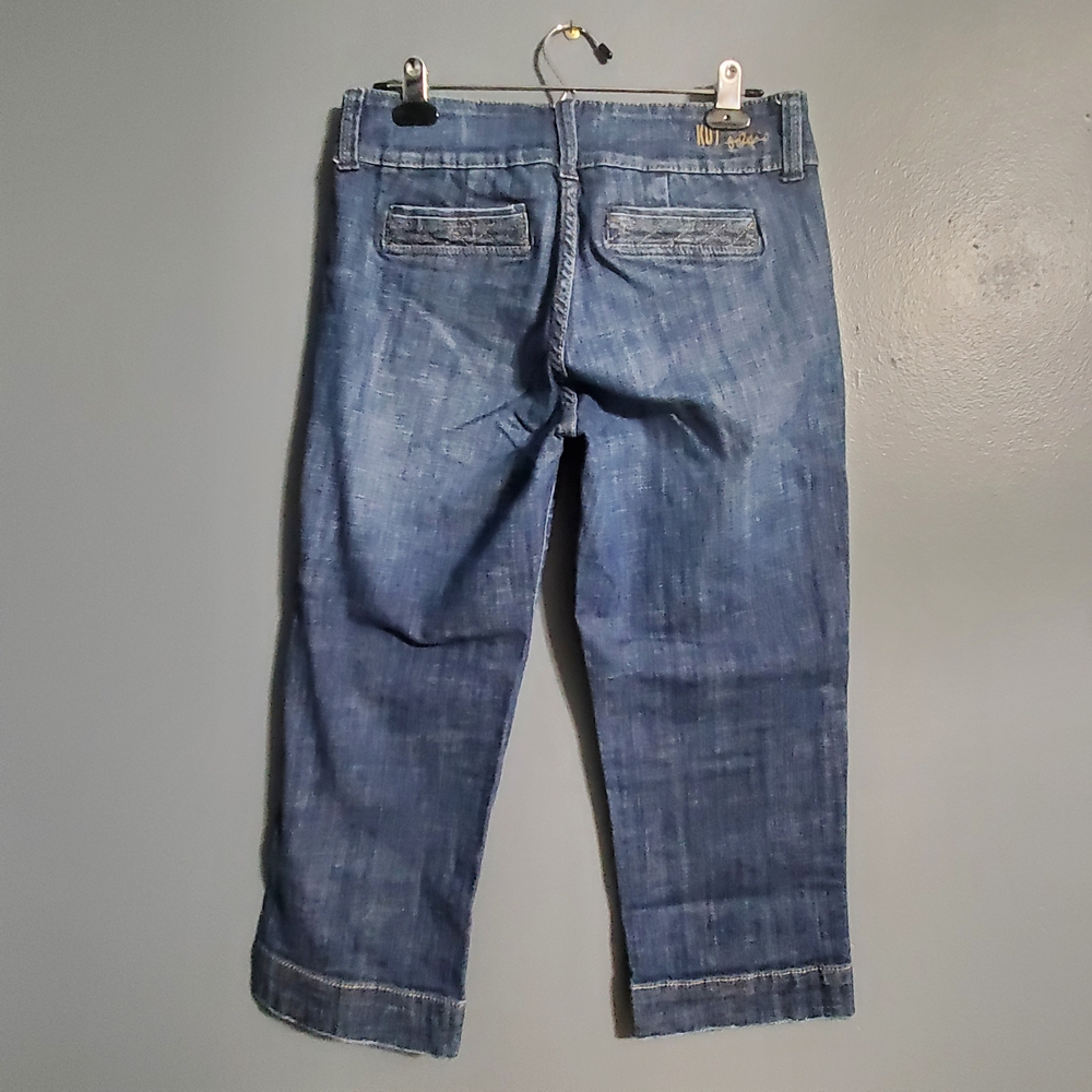 Kut from the Kloth Medium Blue Capri Jeans Women's Size 8 - Picture 2 of 5